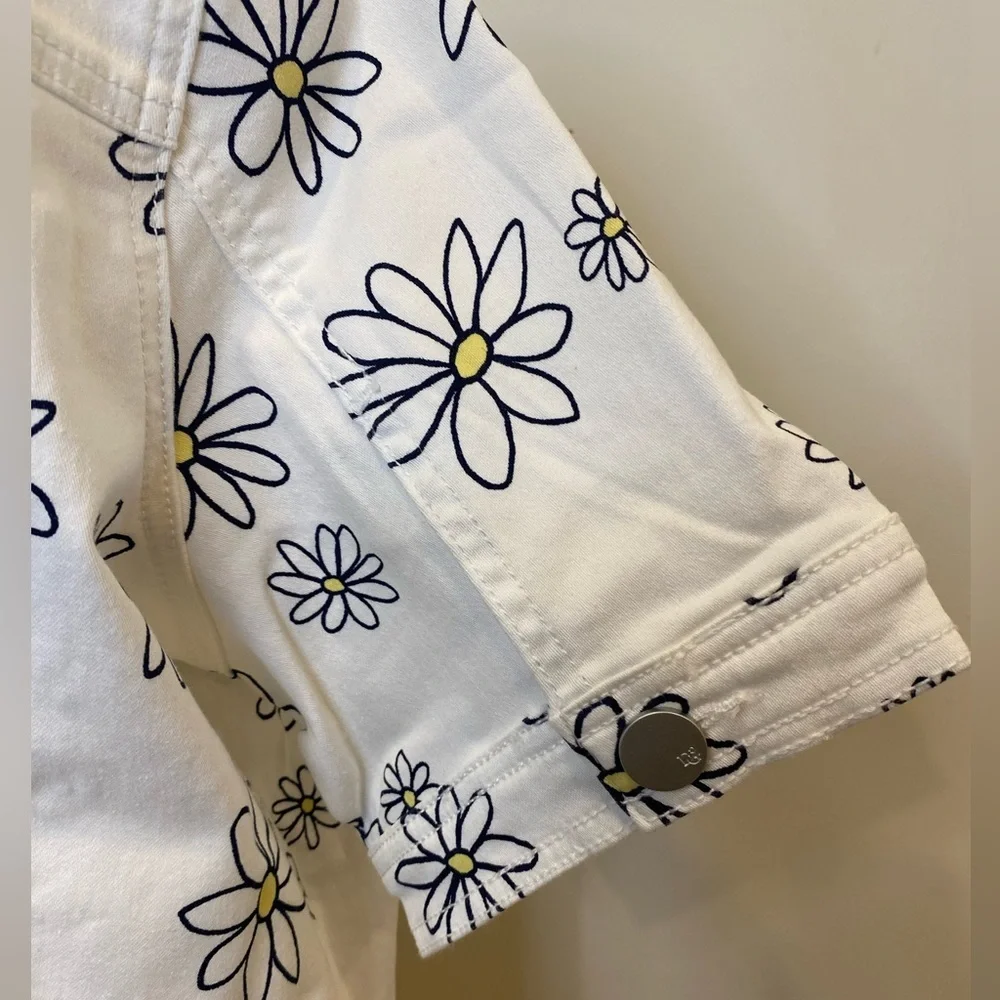 DG2 By Diane Gilman short sleeve denim jacket NWT Size L - Picture 10 of 11